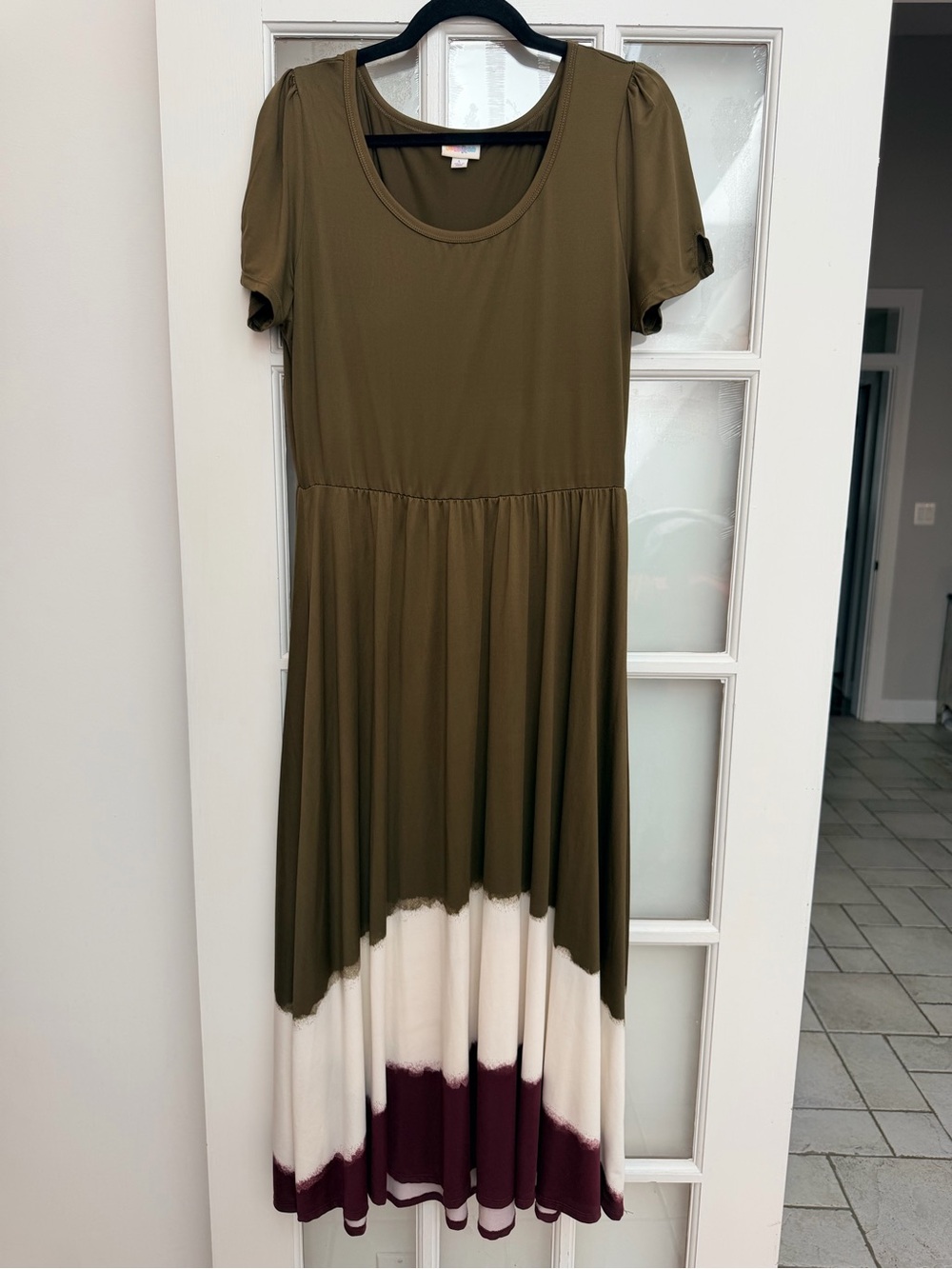 LuLaRoe Ana Boho Dipped Ombre Limited Edition Chic Maxi Dress Size Large L NWOT